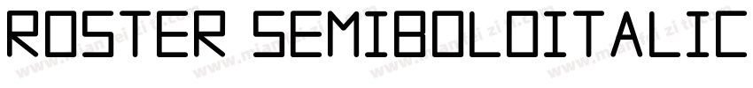 Roster SemiboldItalic字体转换